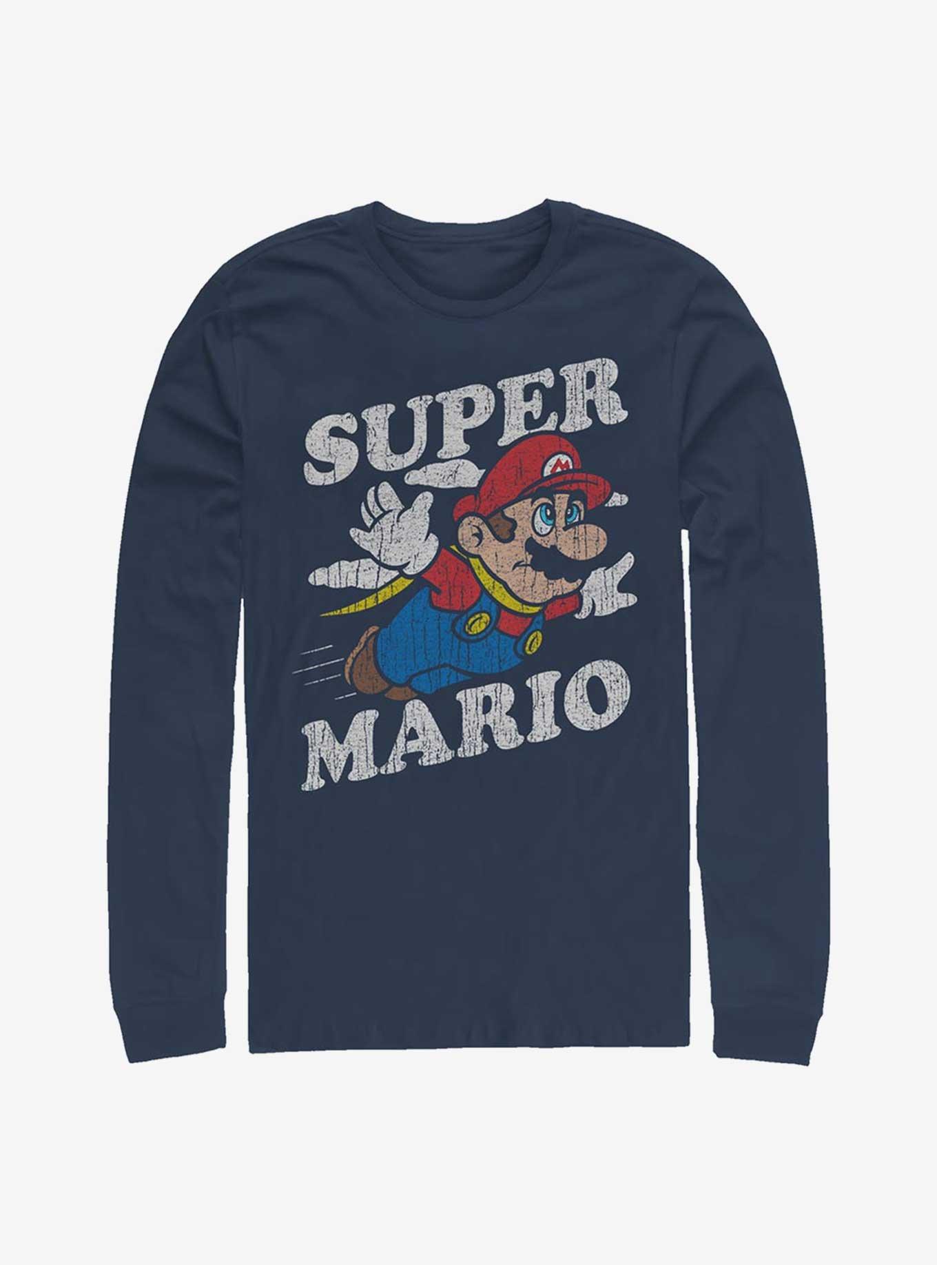 Nintendo Super Mario Flyin' High Long Sleeve T-Shirt, NAVY, hi-res
