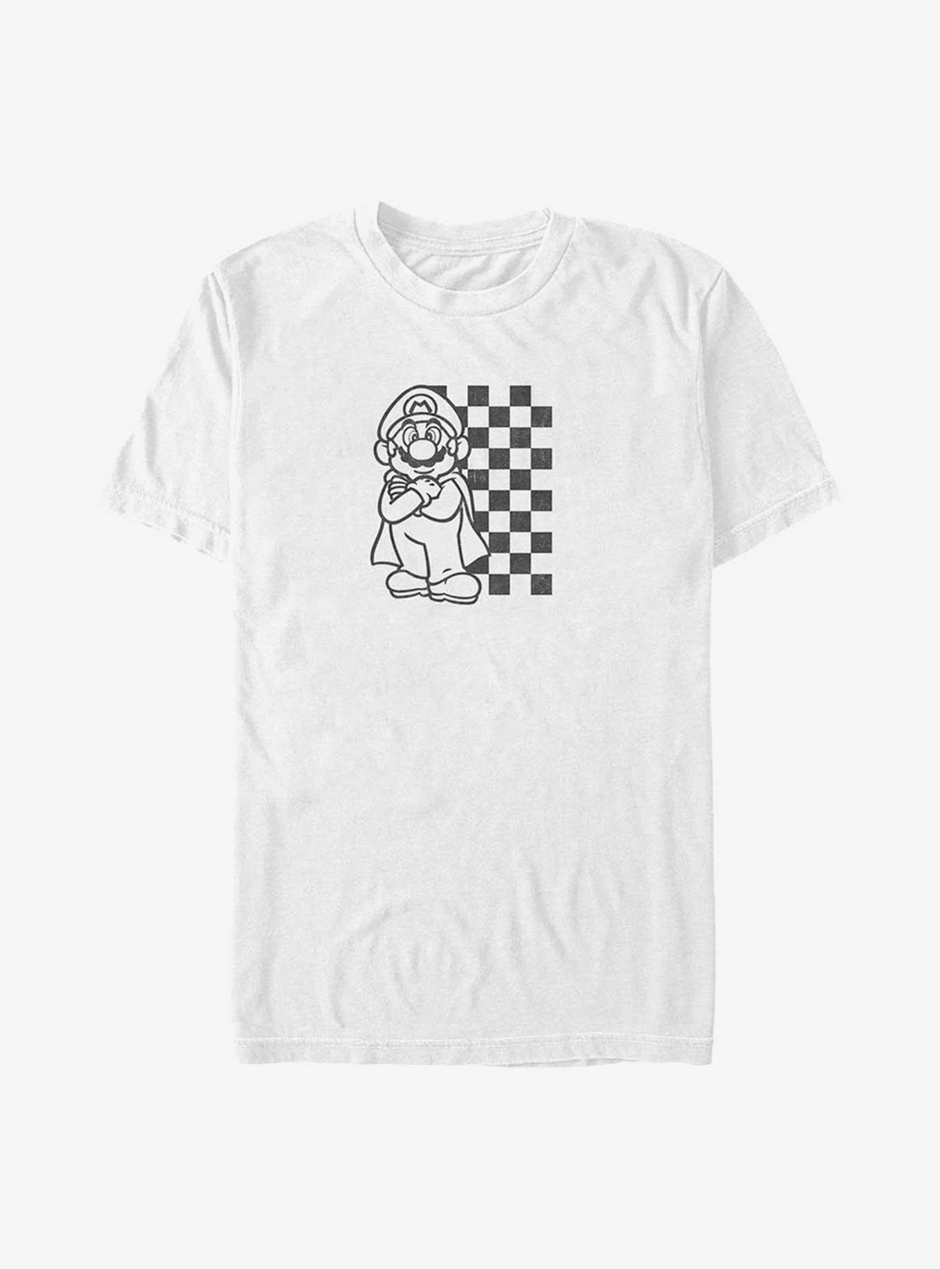 Nintendo Super Mario Checkered Caped Mario T-Shirt, , hi-res