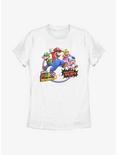 Nintendo Super Mario 3D World Bowser's Fury Group Womens T-Shirt, WHITE, hi-res