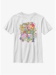 Nintendo Super Mario Color Collage Youth T-Shirt, WHITE, hi-res