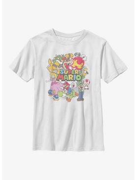 Nintendo Super Mario Color Collage Youth T-Shirt, , hi-res