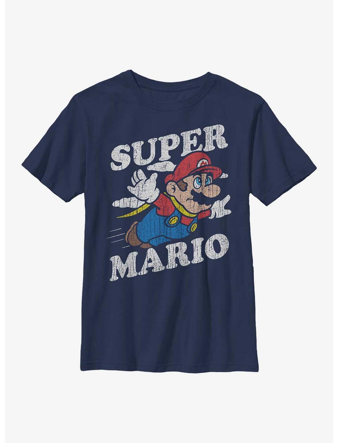 Nintendo Super Mario Flyin' High Youth T-Shirt, NAVY, hi-res