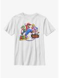 Nintendo Super Mario 3D World Bowser's Fury Group Youth T-Shirt, WHITE, hi-res