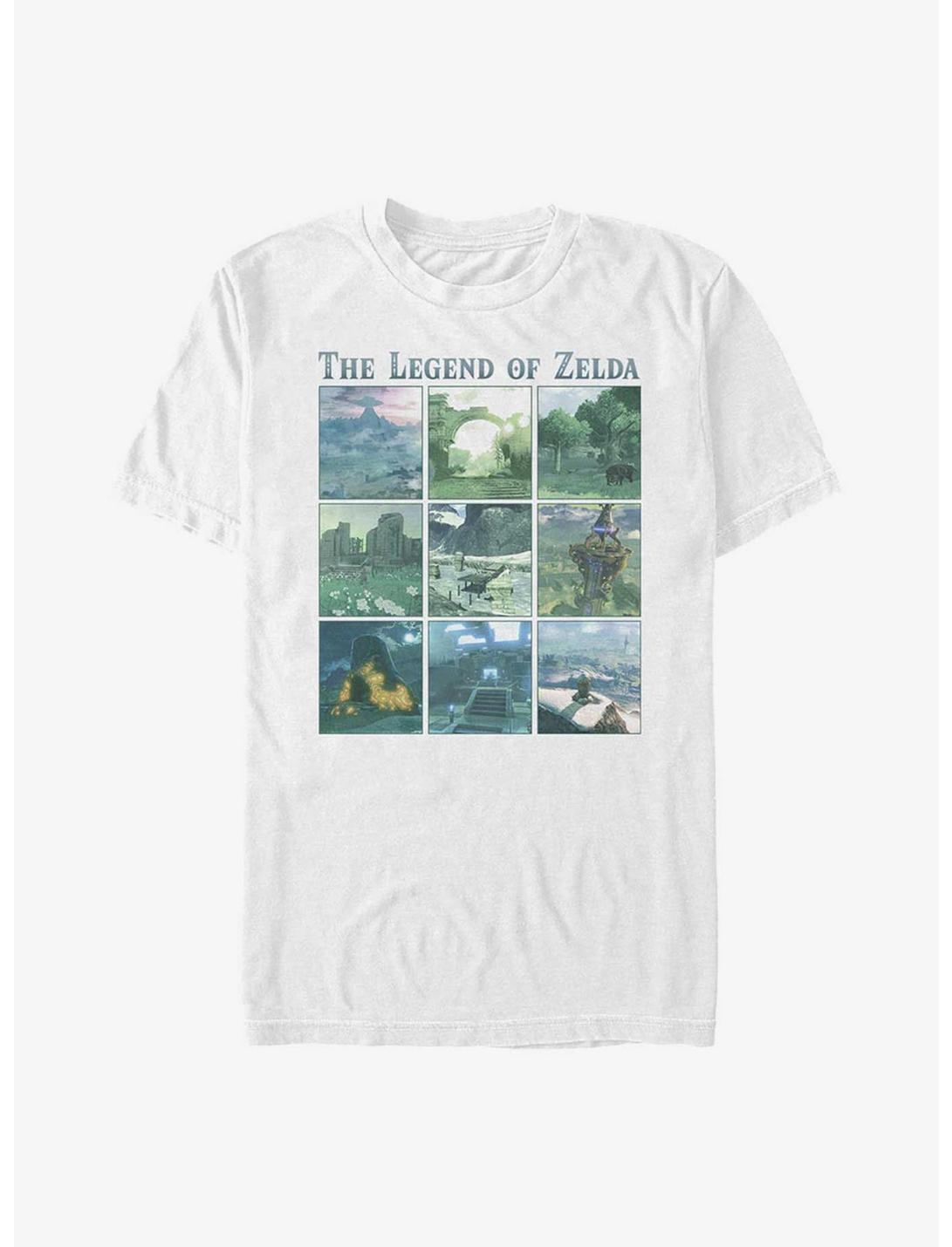 Nintendo The Legend Of Zelda Breath Of The Wild Locations T-Shirt, WHITE, hi-res