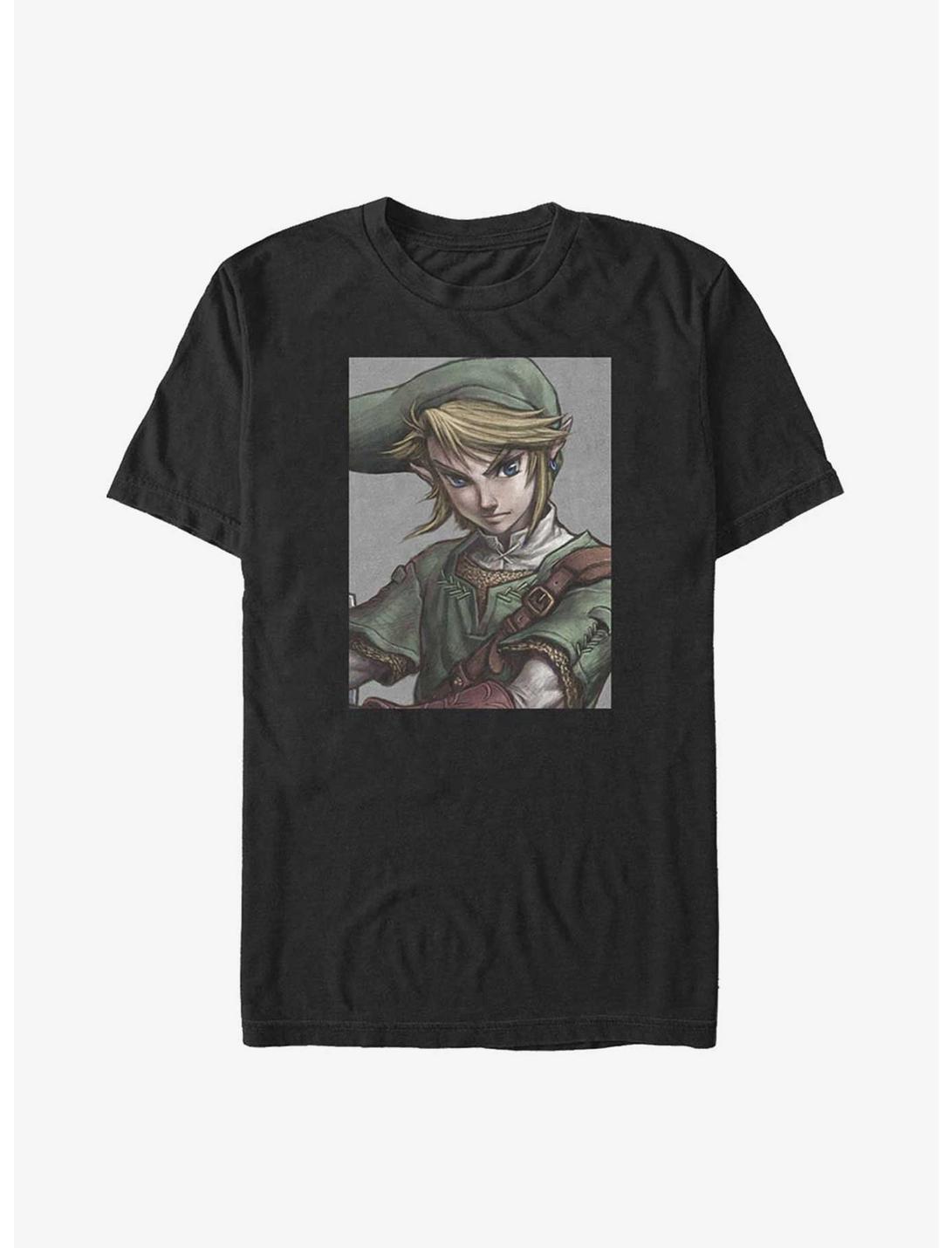 Nintendo The Legend Of Zelda Link Portrait T-Shirt, BLACK, hi-res