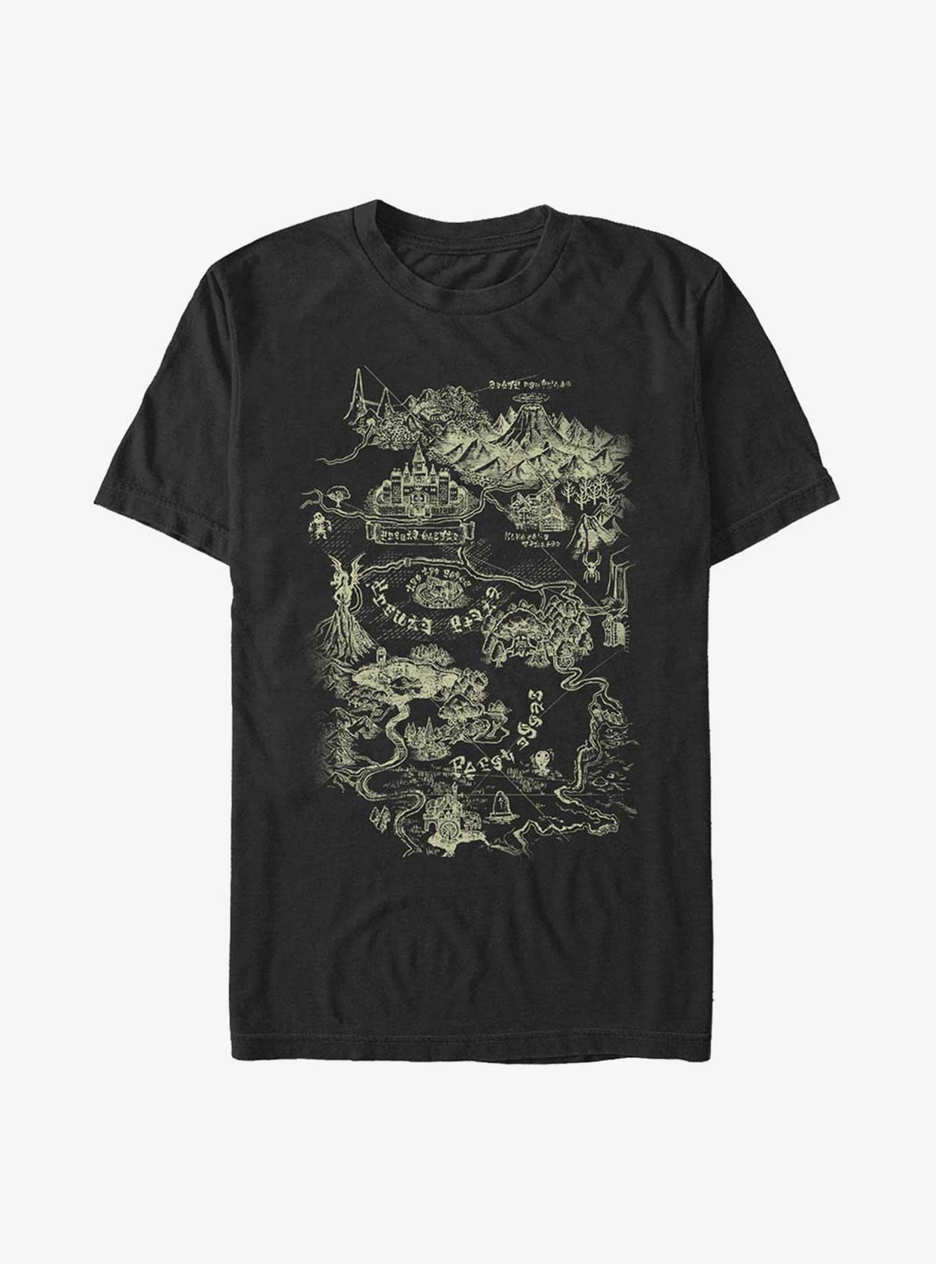 Nintendo The Legend Of Zelda Hyrule Map T-Shirt - BLACK