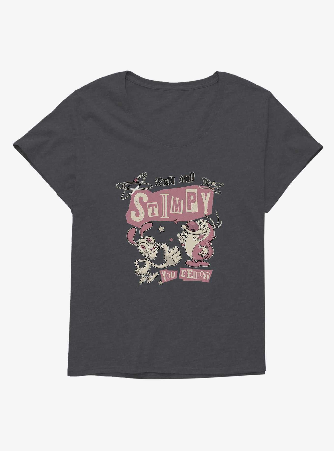 The Ren & Stimpy Show You Eediot Girls T-Shirt Plus Size, , hi-res