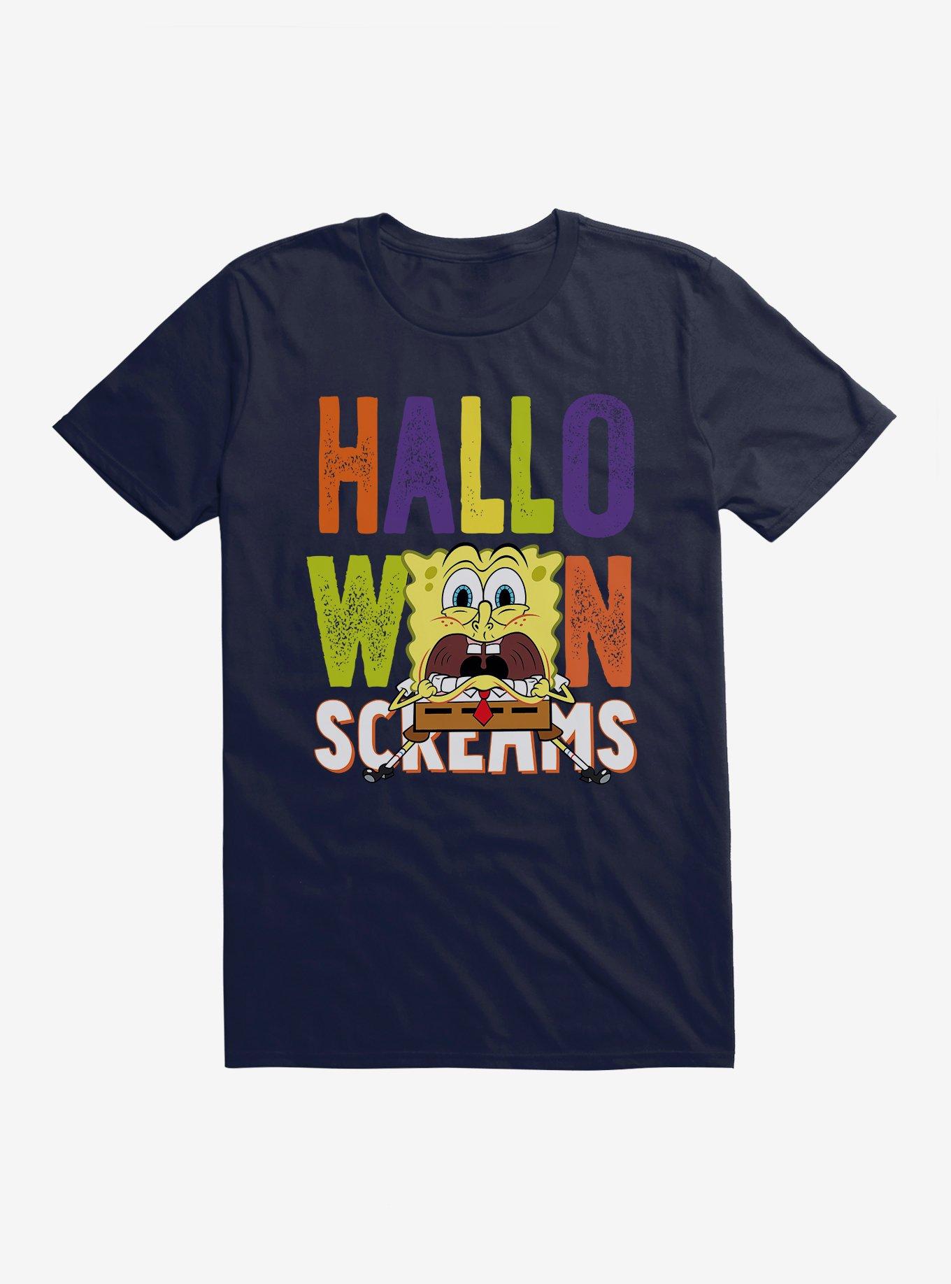 SpongeBob SquarePants Halloween Screams Solo T-Shirt, NAVY, hi-res
