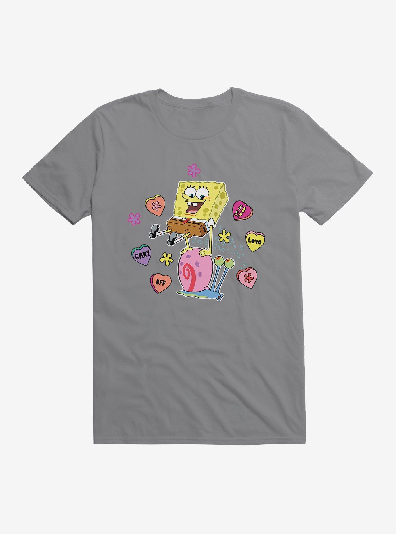SpongeBob SquarePants Valentine Conversation Hearts T-Shirt, STORM GREY, hi-res