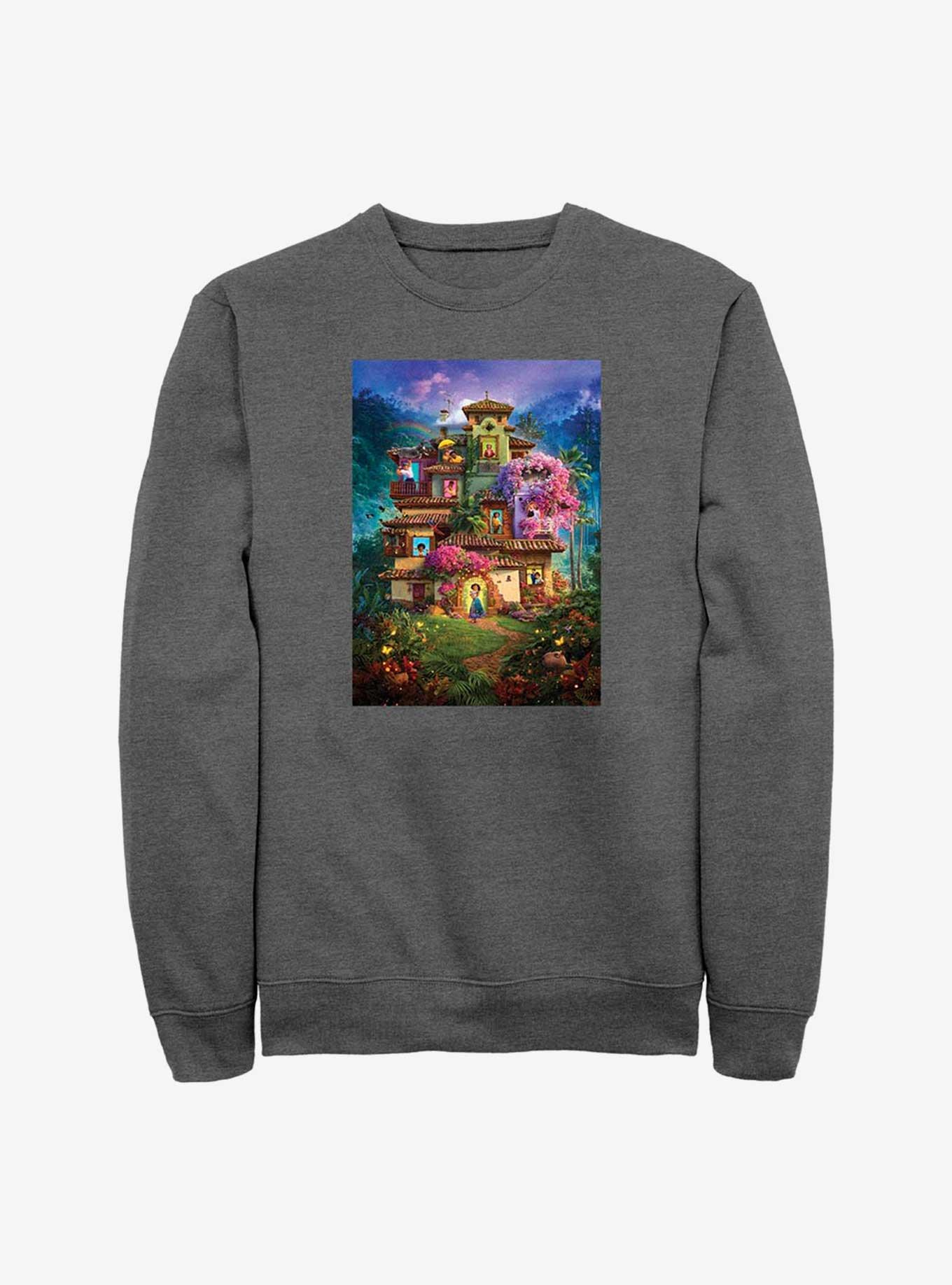 Disney Encanto Madrigal House Poster Sweatshirt, CHAR HTR, hi-res