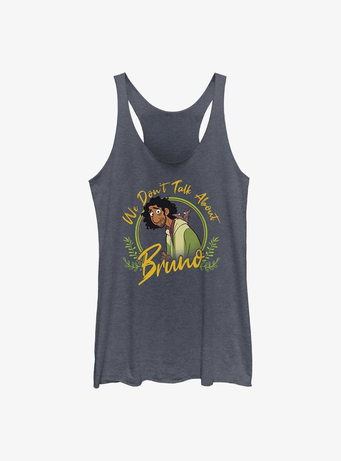 Disney Encanto We Don't Talk About Bruno Girls Raw Edge Tank, NAVY HTR, hi-res