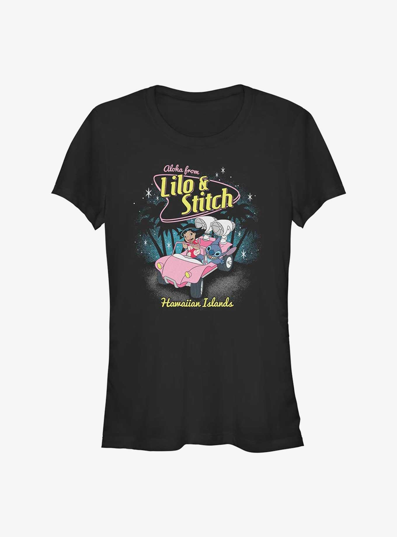 Disney Lilo & Stitch Aloha From Hawaiian Islands Girls T-Shirt, BLACK, hi-res