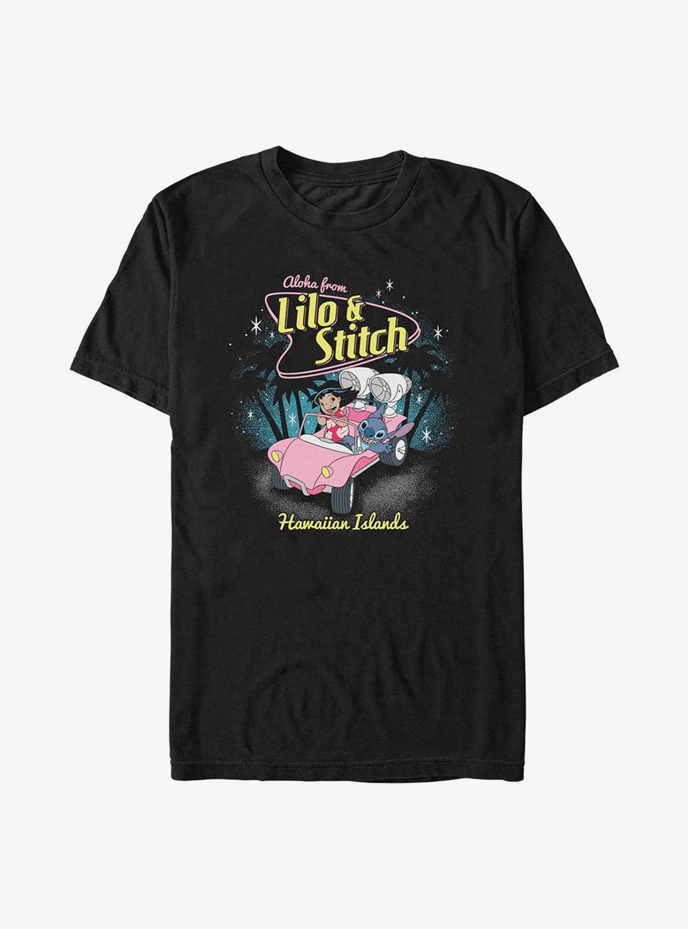 Disney Lilo & Stitch Aloha From Hawaiian Islands T-Shirt, BLACK, hi-res