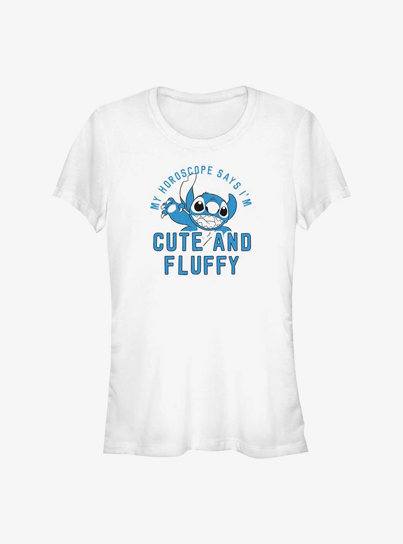 Disney Lilo & Stitch Fluffy And Cute Horoscope Girls T-Shirt, WHITE, hi-res