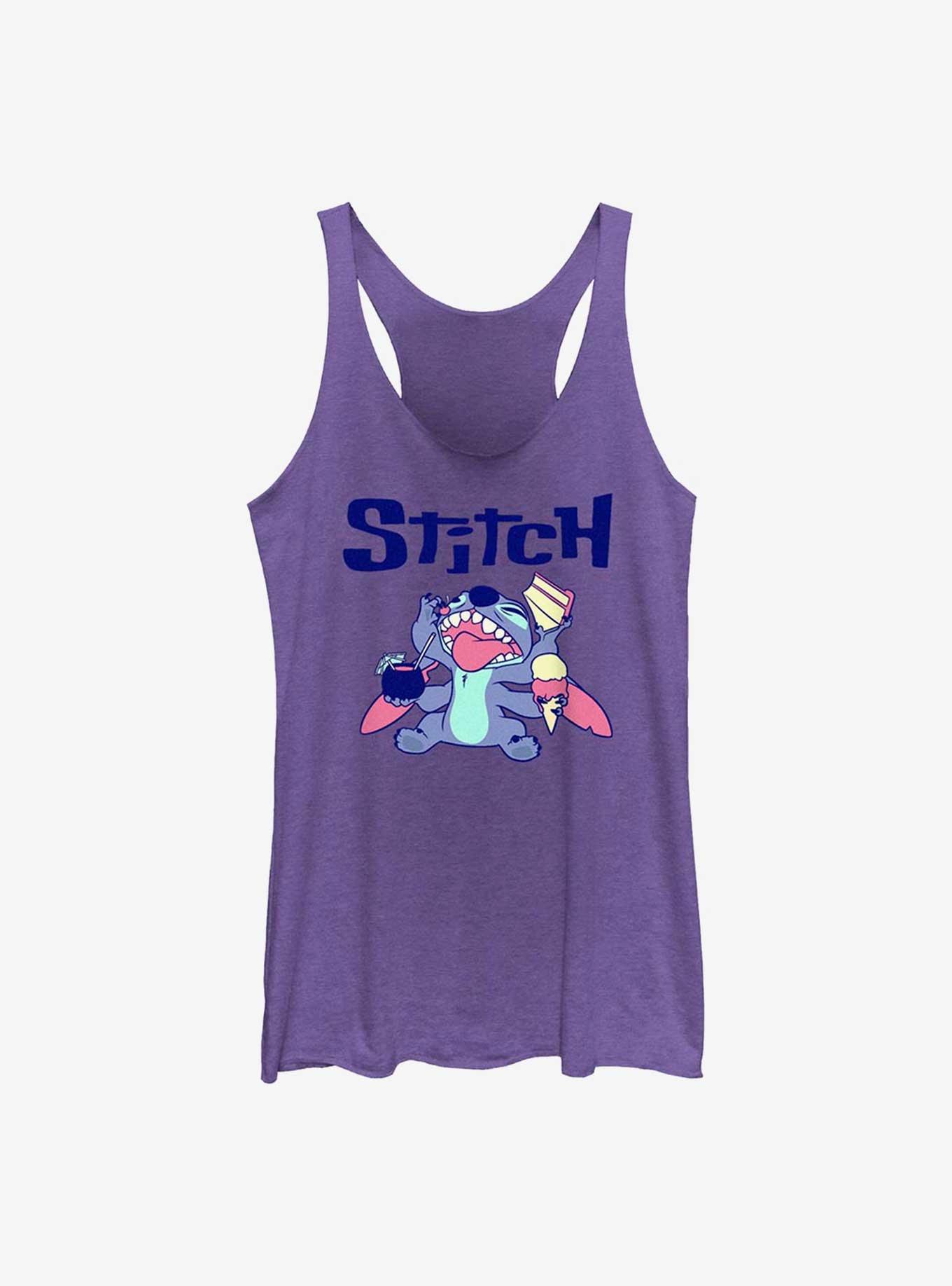 Disney Lilo & Stitch Desserts Girls Raw Edge Tank, PUR HTR, hi-res