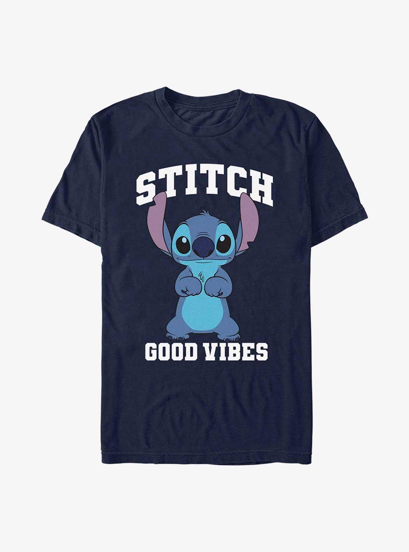 Disney Lilo & Stitch Good Vibes T-Shirt, NAVY, hi-res