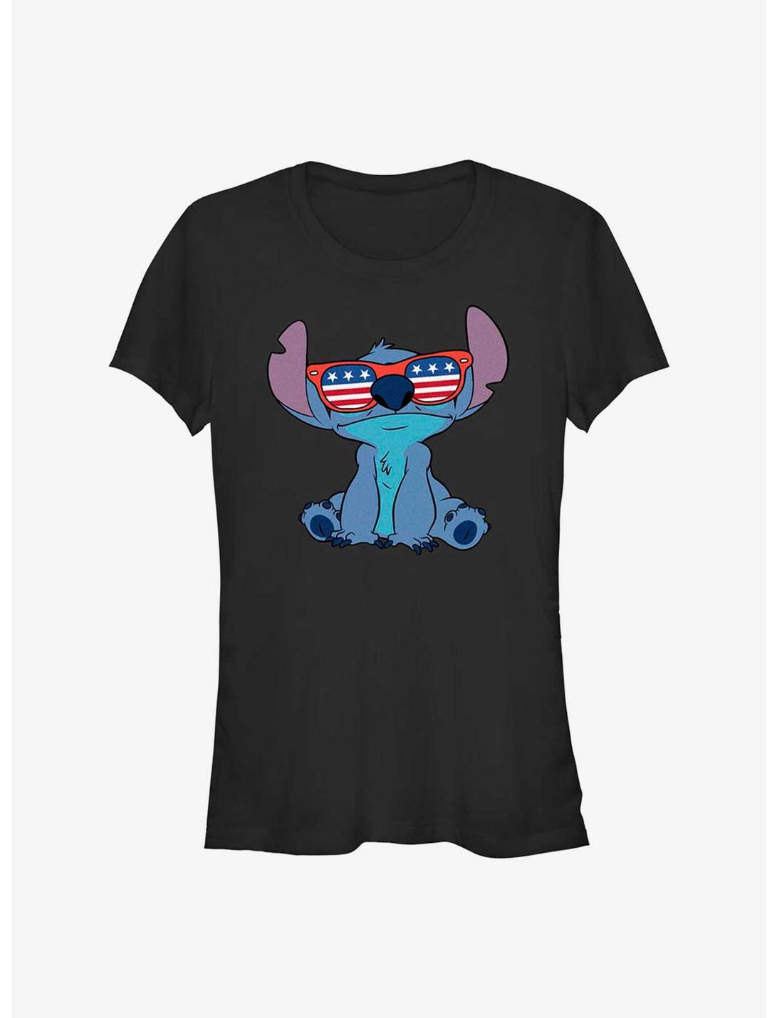 Disney Lilo & Stitch American Sunglasses Girls T-Shirt, BLACK, hi-res