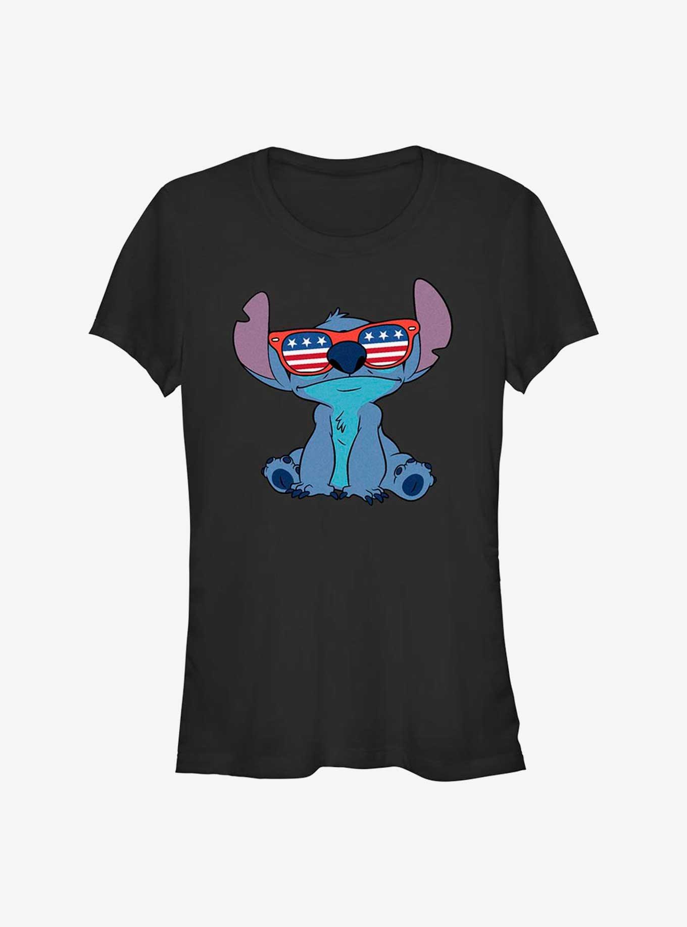Disney Lilo & Stitch American Sunglasses Girls T-Shirt, BLACK, hi-res
