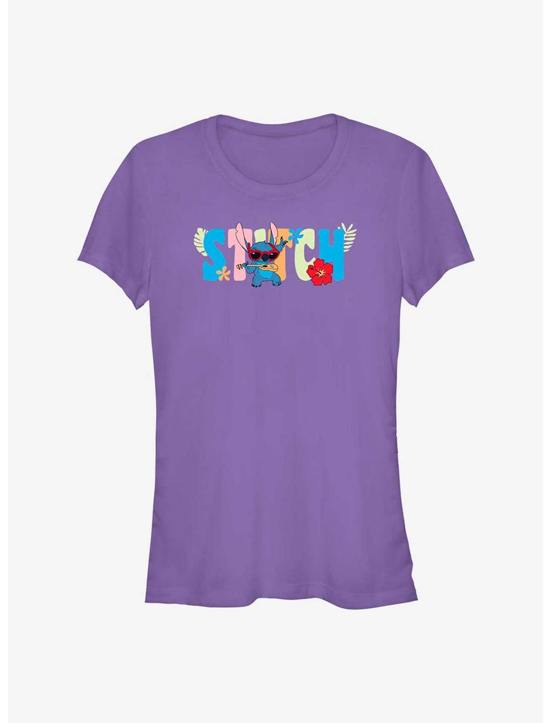 Dsny Lilo Stch Stitch Tropic Shades Girls T-Shirt, PURPLE, hi-res