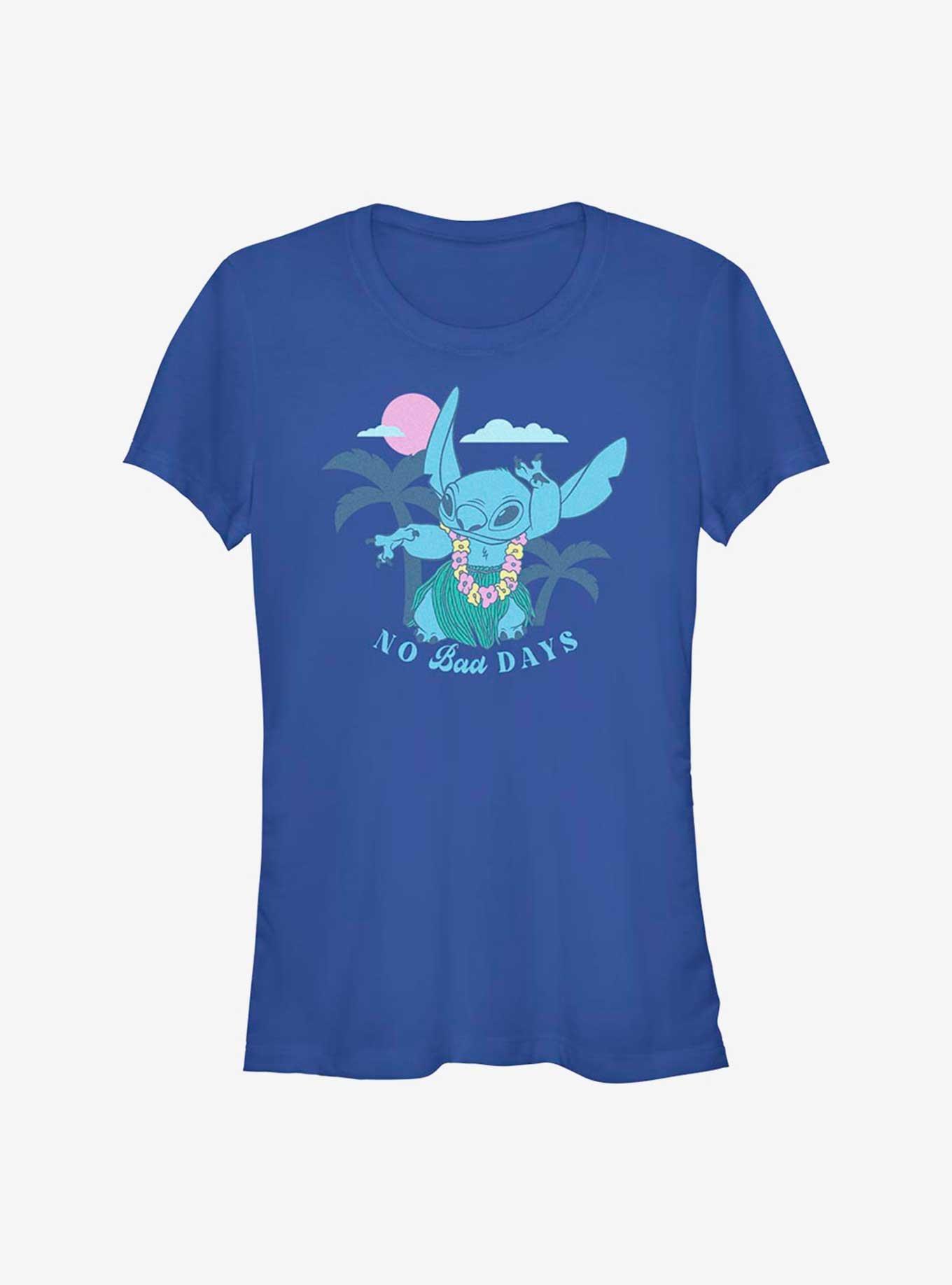 Disney Lilo & Stitch No Bad Days Girls T-Shirt, ROYAL, hi-res