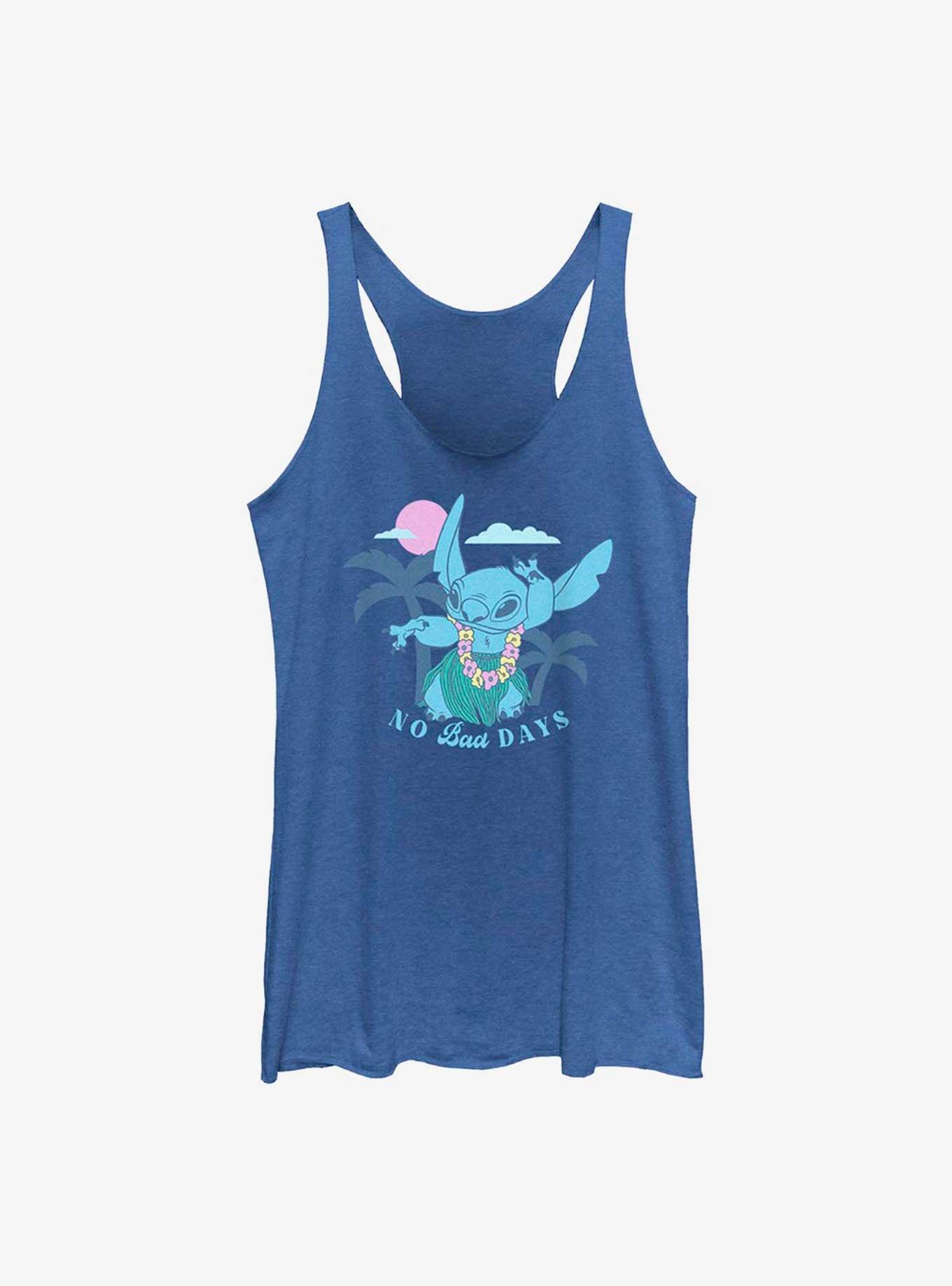 Disney Lilo & Stitch No Bad Days Girls Raw Edge Tank, ROY HTR, hi-res