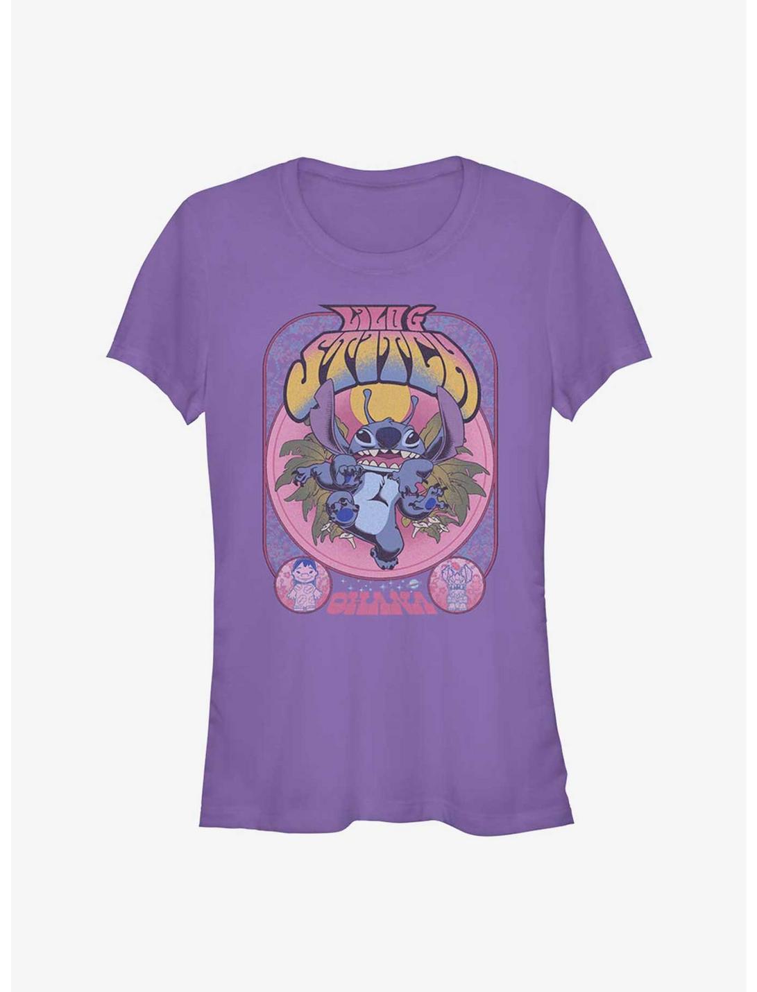 Disney Lilo & Stitch Psychadelic Girls T-Shirt, PURPLE, hi-res
