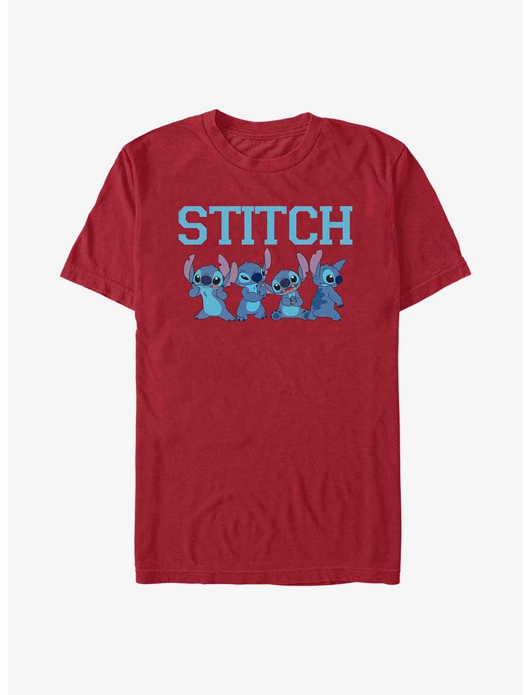 Disney Lilo & Stitch Multiple Moods Stitch T-Shirt, CARDINAL, hi-res