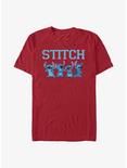 Disney Lilo & Stitch Multiple Moods Stitch T-Shirt, CARDINAL, hi-res