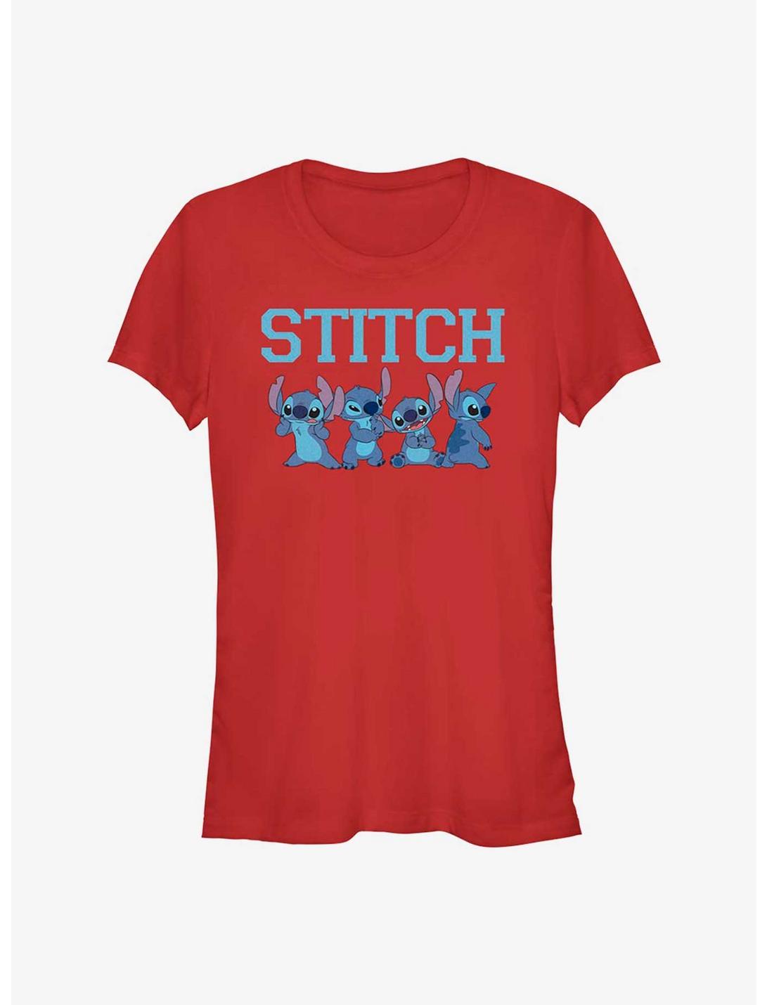 Dsny Lilo Stch The Stitches Happy Stitch Girls T-Shirt, RED, hi-res