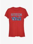Dsny Lilo Stch The Stitches Happy Stitch Girls T-Shirt, RED, hi-res
