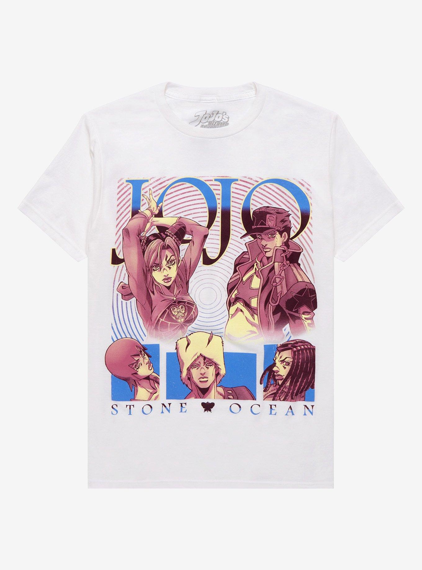 JoJo's Bizarre Adventure: Stone Ocean Tonal Group Boyfriend Fit Girls T-Shirt, MULTI, hi-res