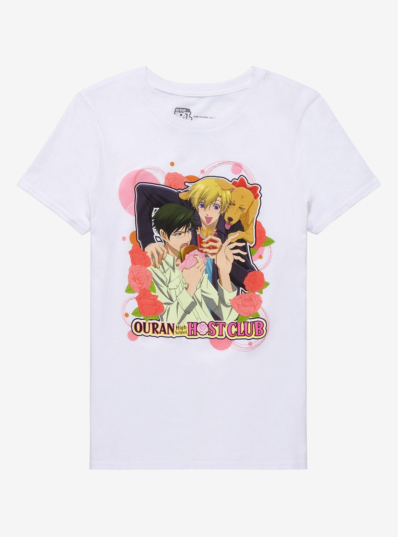 Ouran High School Host Club Cartoon T-shirts Casual Loose 100% Cotton  Unisex Japanese Anime