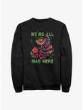 Disney Alice In Wonderland Cheshire Cat Rainbow Sweatshirt, BLACK, hi-res