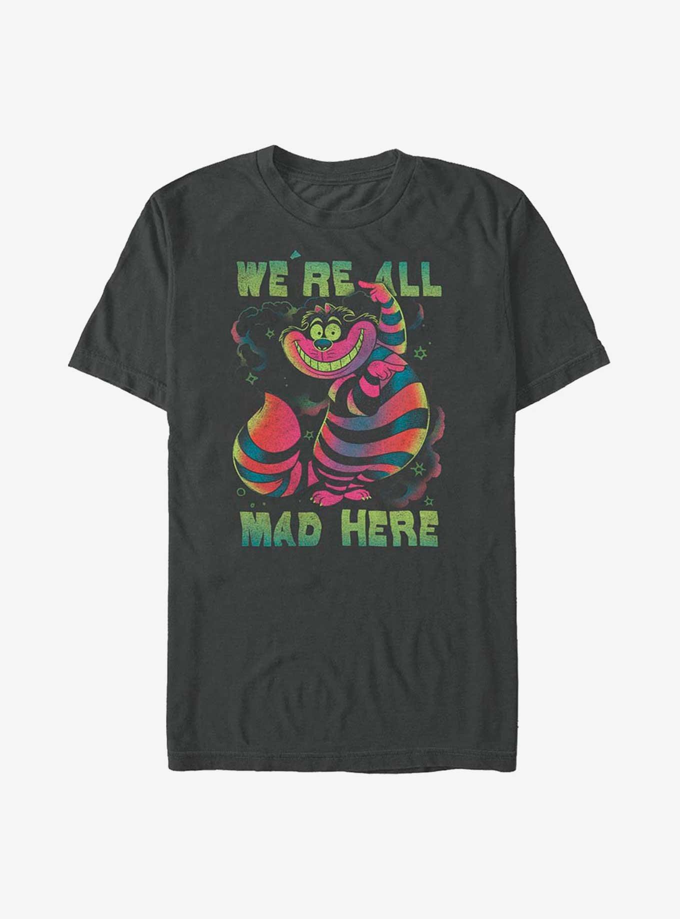 Disney Alice In Wonderland Chesire Rainbow T-Shirt, CHARCOAL, hi-res