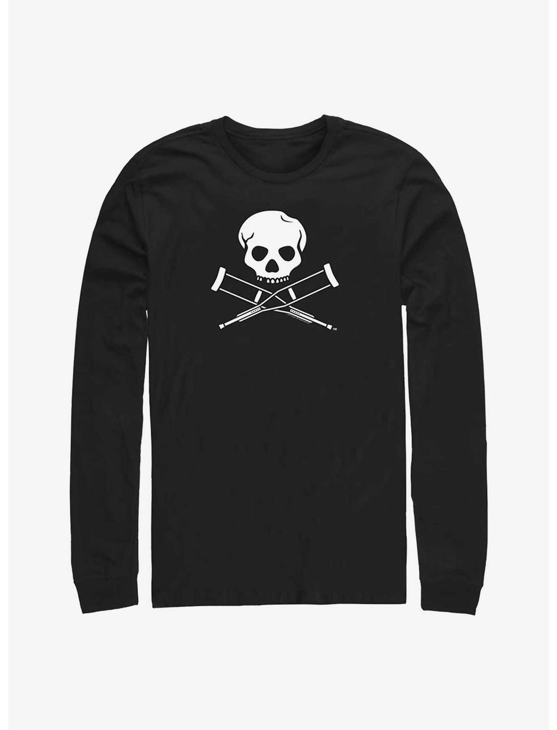 Jackass Skull Logo Long Sleeve T-Shirt, BLACK, hi-res