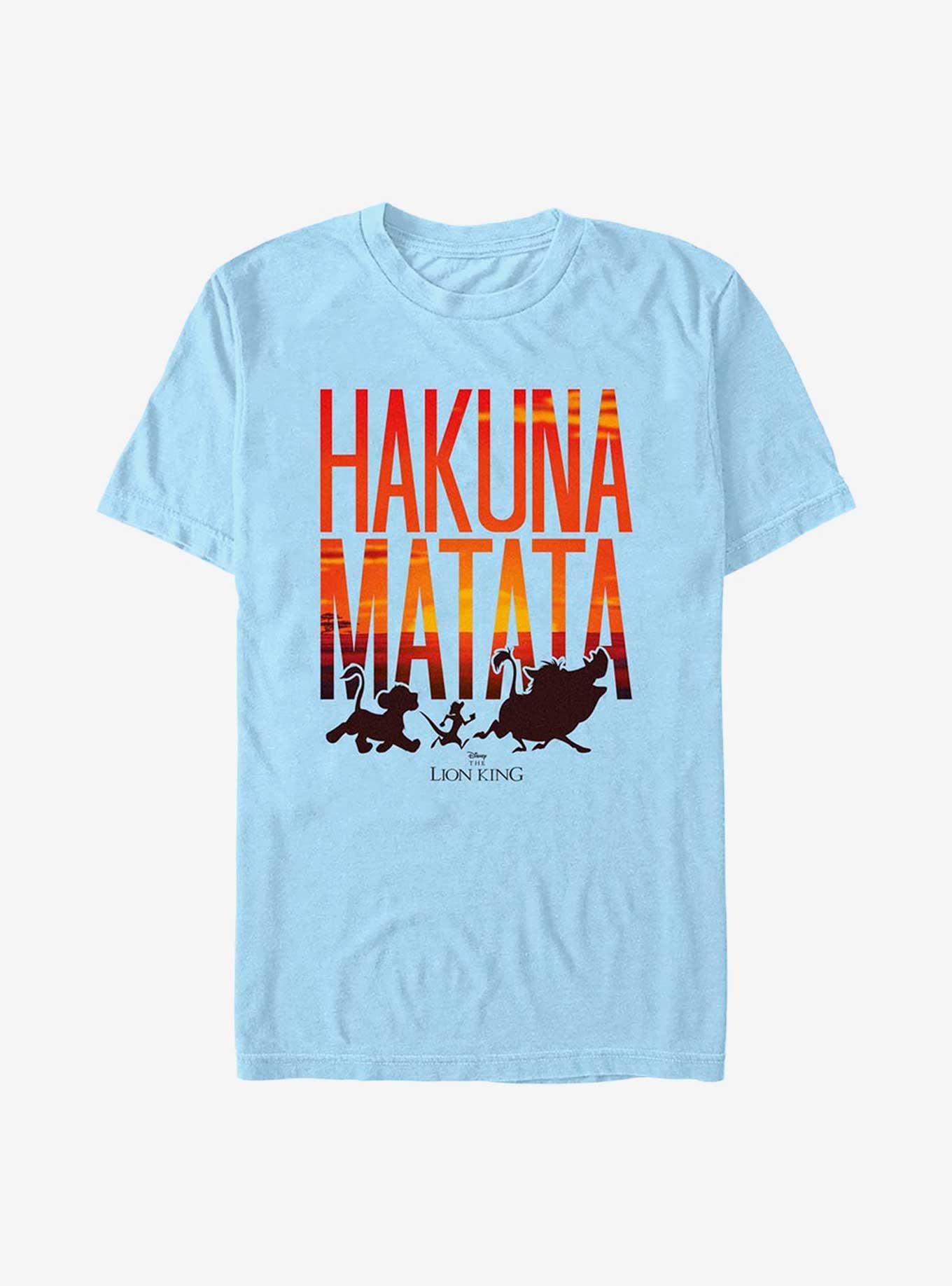 Disney The Lion King Sunset Hakuna Matata T-Shirt, LT BLUE, hi-res