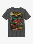 Marvel Spider-Man Comic Cover Youth T-Shirt, CHAR HTR, hi-res