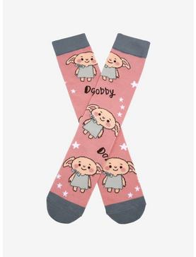 Harry Potter Chibi Dobby Allover Print Crew Socks - BoxLunch Exclusive, , hi-res