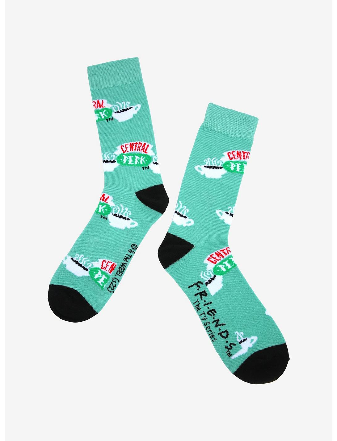 Friends Central Perk Allover Print Logo Crew Socks - BoxLunch Exclusive , , hi-res