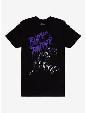 Marvel Black Panther Purple Sketch Boyfriend Fit Girls T-Shirt, , hi-res