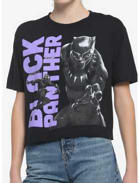 Marvel Black Panther Profile Girls Crop T-Shirt, , hi-res