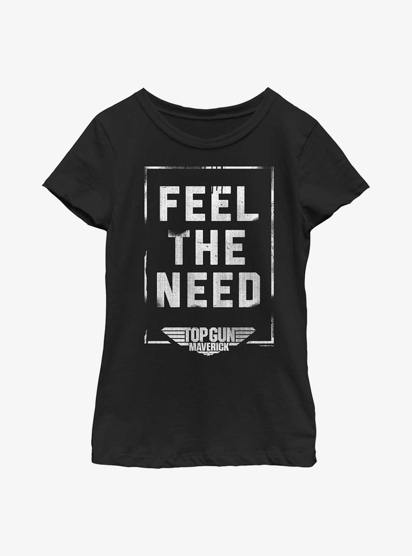 Top Gun: Maverick Feel The Need Youth Girls T-Shirt, BLACK, hi-res