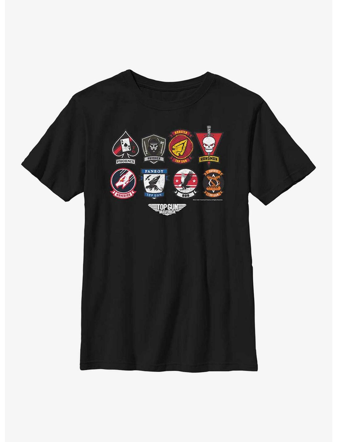 Top Gun: Maverick Badge Layout Youth T-Shirt, BLACK, hi-res