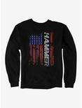 Major League Wrestling Hammer Flag Sweatshirt, BLACK, hi-res