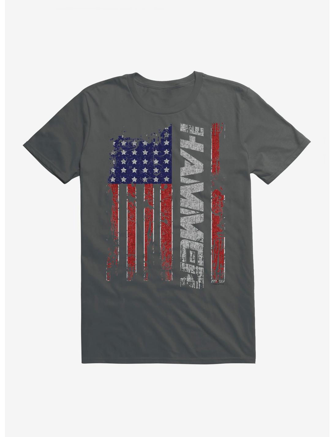 Major League Wrestling Hammer Flag T-Shirt, CHARCOAL, hi-res