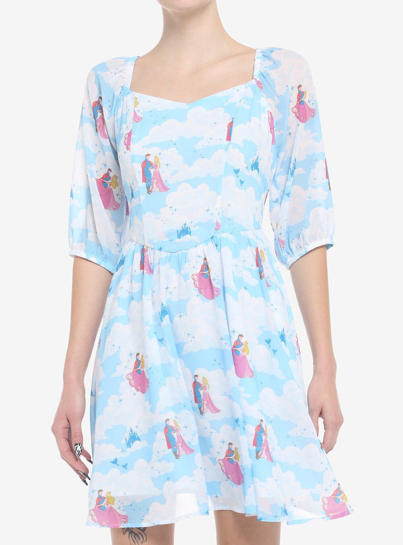 Disney Sleeping Beauty Clouds Long-Sleeve Dress, MULTI, hi-res