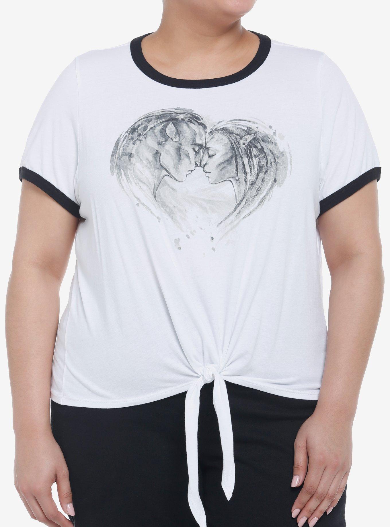 Avatar: The Way Of Water Duo Tie-Front Ringer T-Shirt Plus Size, MULTI, hi-res