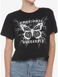 Lightning Butterfly Girls Crop T-Shirt, MULTI, hi-res
