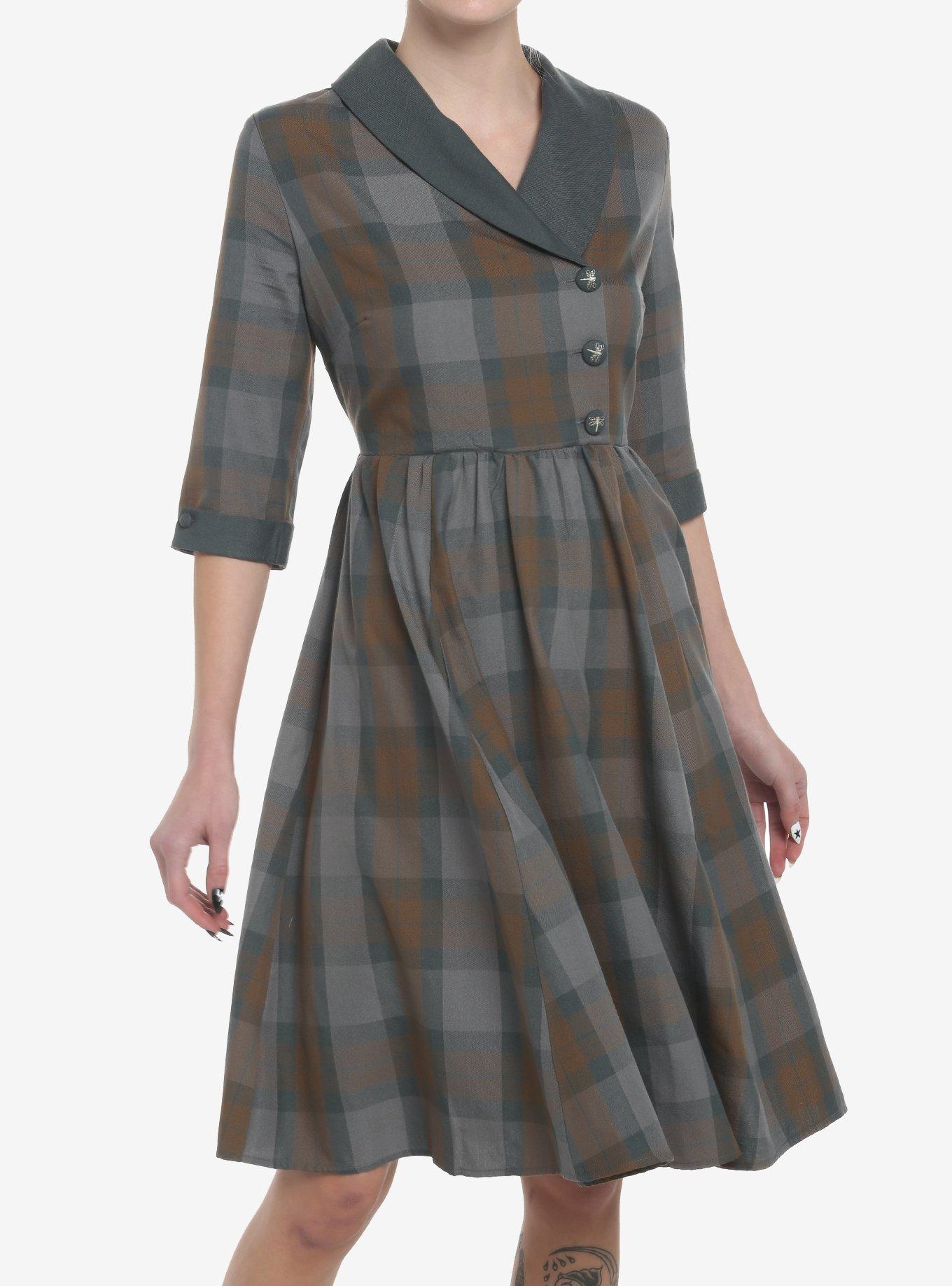 Her Universe Outlander Tartan Plaid Swing Dress, , hi-res