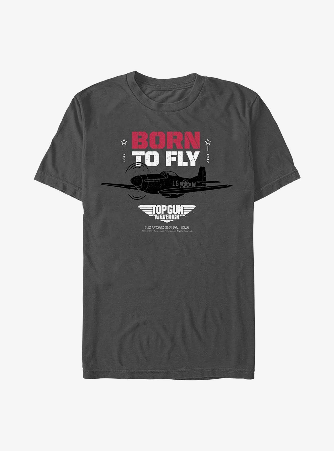 Top Gun Maverick Born To Fly T-Shirt, CHARCOAL, hi-res